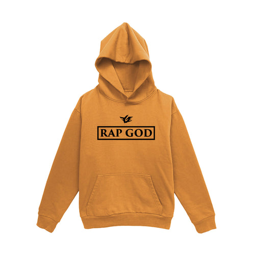 RAP GOD BOX LOGO HOODIE (Peanut Butter/Black)